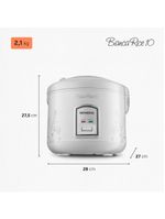 Panela elétrica de arroz mondial bianca rice pe-10 10 xícaras - branca