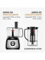 Multiprocessador de alimentos mondial turbo chef 9 em 1 mpn-01-bf 2 velocidades + pulsar 1000 w