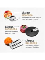 Multiprocessador de alimentos mondial turbo chef 9 em 1 mpn-01-bf 2 velocidades + pulsar 1000 w