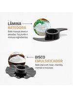 Multiprocessador de alimentos mondial turbo chef 9 em 1 mpn-01-bf 2 velocidades + pulsar 1000 w