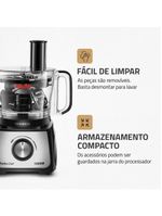 Multiprocessador de alimentos mondial turbo chef 9 em 1 mpn-01-bf 2 velocidades + pulsar 1000 w