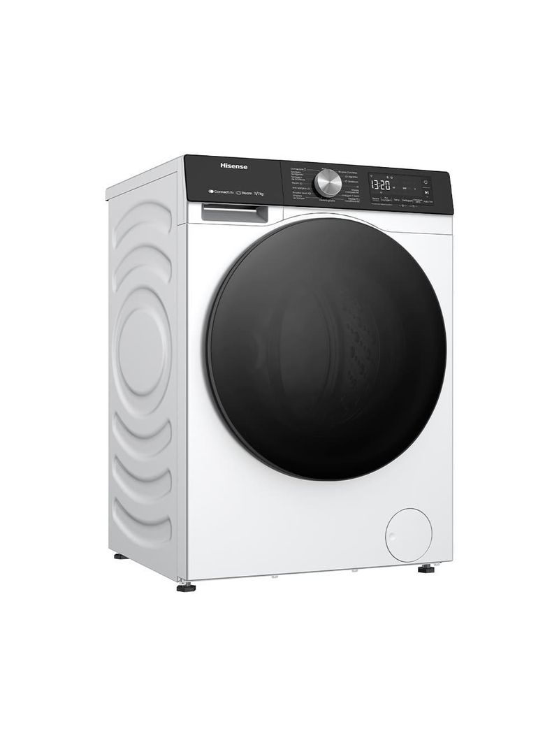 Lava e seca hisense 11/7kg wd3s11 com motor inverter, controle wi-fi, 13 programas de lavagem e 3 de secagem, painel touch - branca