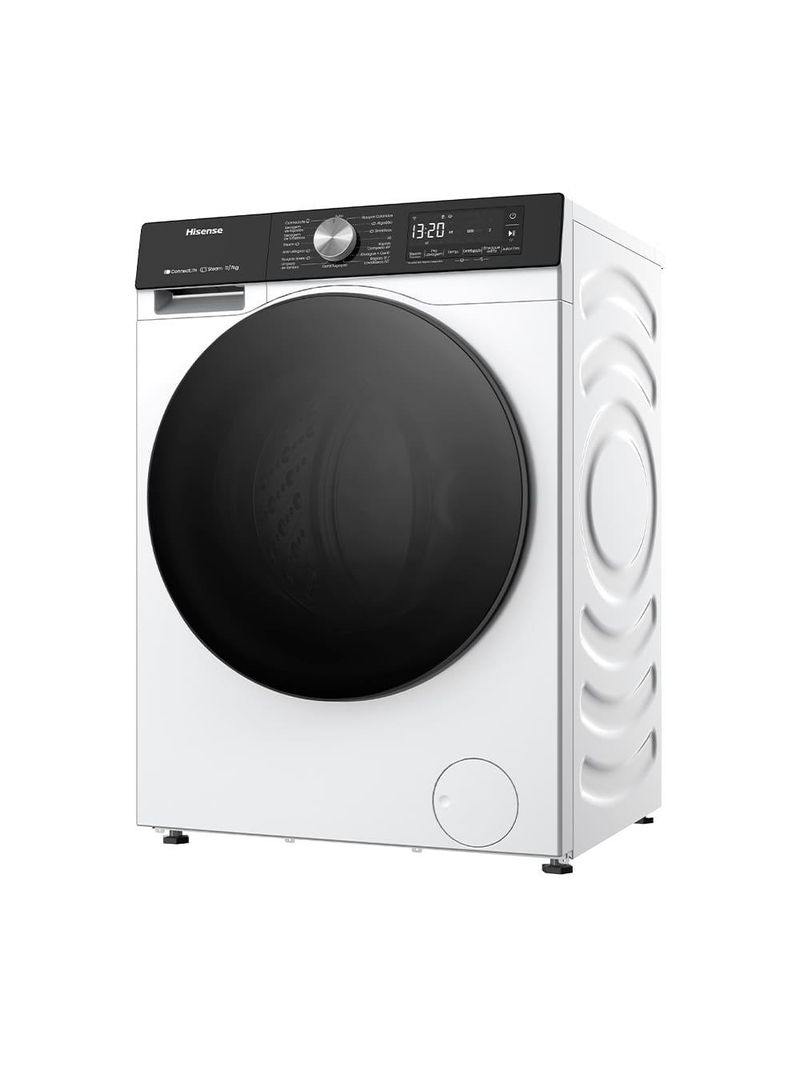 Lava e seca hisense 11/7kg wd3s11 com motor inverter, controle wi-fi, 13 programas de lavagem e 3 de secagem, painel touch - branca