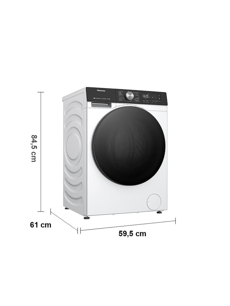 Lava e seca hisense 11/7kg wd3s11 com motor inverter, controle wi-fi, 13 programas de lavagem e 3 de secagem, painel touch - branca