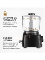 Mini processador de alimentos mondial turbo pratic mp-16 300w - preto