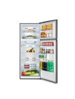 Geladeira hisense frost free 466l duplex inverter rt3n461 portas planas prateleiras de vidro econômica inox