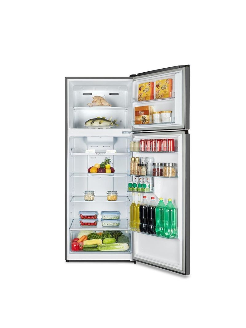 Geladeira hisense frost free 466l duplex inverter rt3n461 portas planas prateleiras de vidro econômica inox