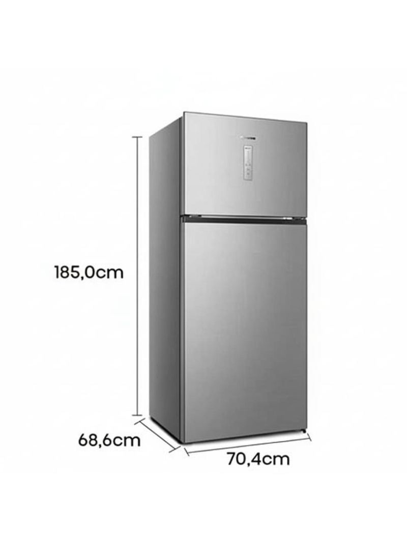Geladeira hisense frost free 466l duplex inverter rt3n461 portas planas prateleiras de vidro econômica inox