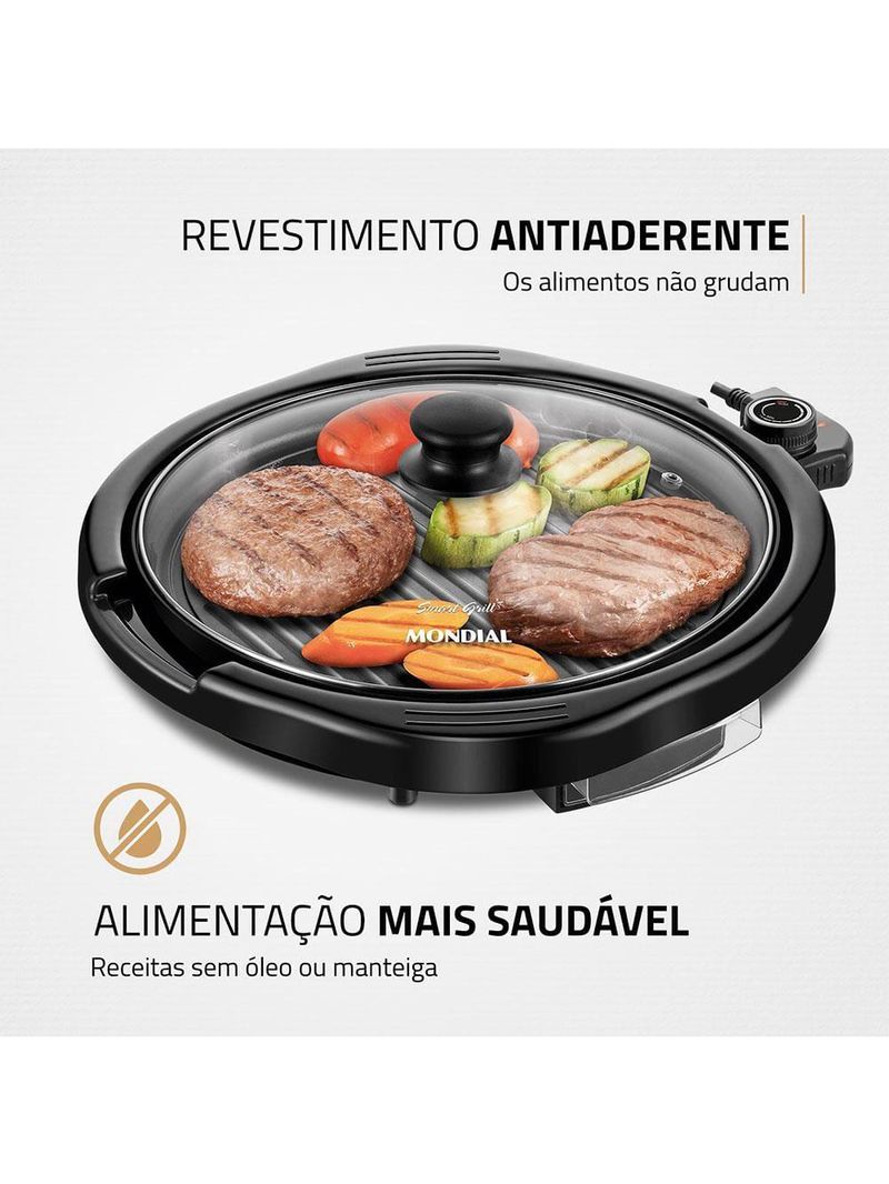 Grill mondial redondo smart grill g-04