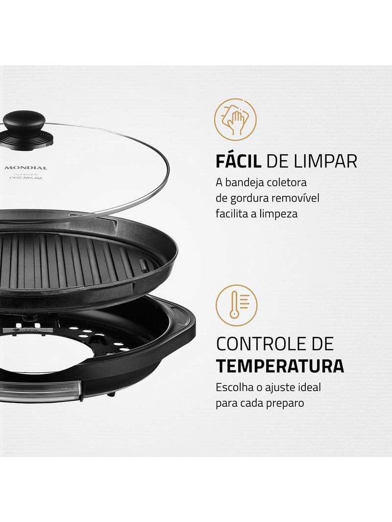 Grill mondial redondo smart grill g-04