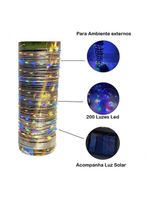 Pisca Pisca Fio De Fada Solar Led 200 Colorida 22m Foxlux