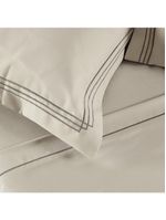 Jogo De Cama Trio 400 Fios King 04 Peças 100% Poliéster - Caqui