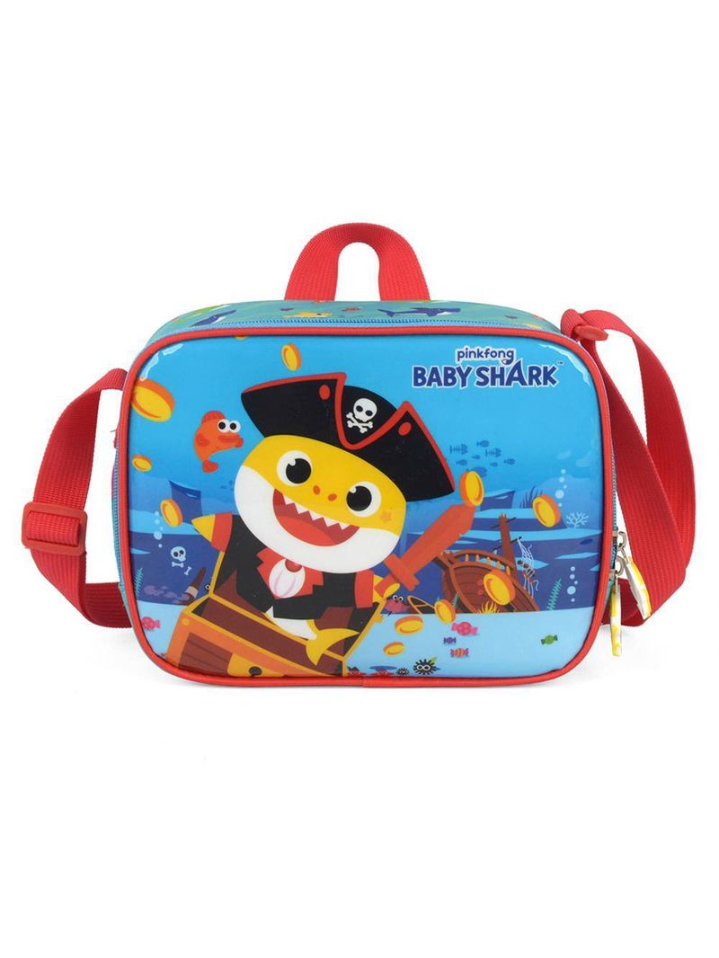 Lancheira baby shark  22k lx vermelha
