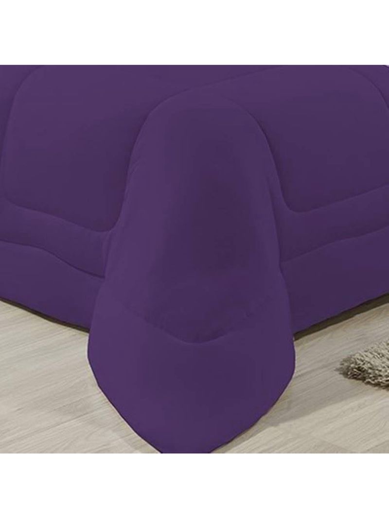 Edredom Dupla Face 100% Algodão Malha Queen Gran Moratta 01 Peça - Roxo- Lilas
