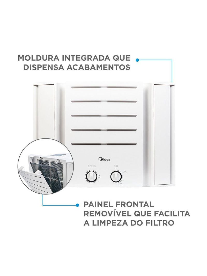 Ar Condicionado Janela Mecânico Midea 75000 BTUs Frio 127V QCL078BB