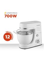 Batedeira planetária mondial bp-03w-2b com 12 velocidades e 700w - branca