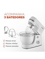 Batedeira planetária mondial bp-03w-2b com 12 velocidades e 700w - branca