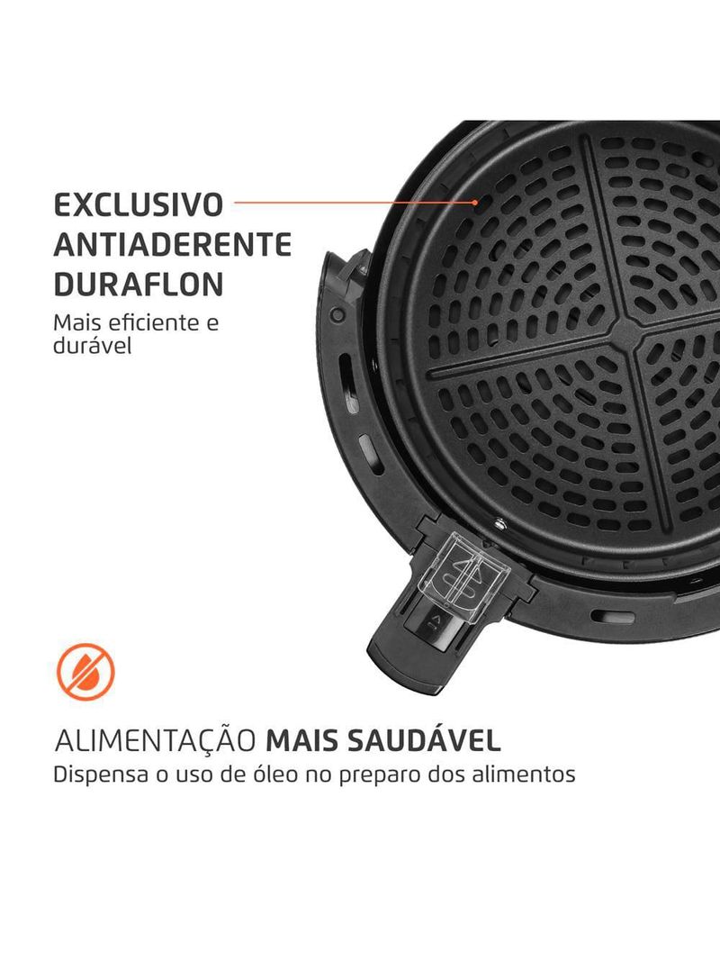 Fritadeira elétrica sem Óleo air fryer mondial af35-bf mk ne 1500w 3,5 litros - preta