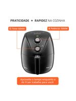 Fritadeira elétrica sem Óleo air fryer mondial af35-bf mk ne 1500w 3,5 litros - preta