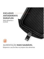 Fritadeira elétrica sem Óleo air fryer mondial mega family afn-80-bi 8l preta/inox