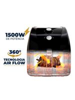 Fritadeira elétrica britânia bfr51 gold 5,5l 1500w air flow preta