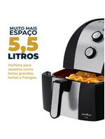 Fritadeira elétrica britânia bfr51 gold 5,5l 1500w air flow preta