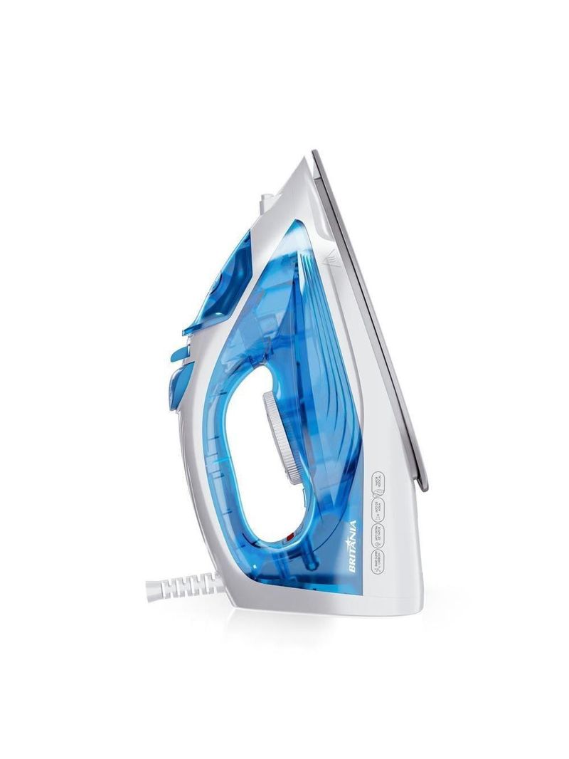 Ferro de passar britânia bf07 base antiaderente vapor vertical reservatório azul