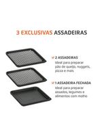 Fritadeira elétrica sem Óleo air fryer oven 2 em 1 mondial afon-12l-bi 12l digital – preta/inox
