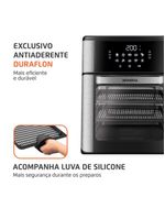 Fritadeira elétrica sem Óleo air fryer oven 2 em 1 mondial afon-12l-bi 12l digital – preta/inox