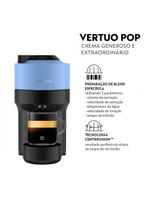 Cafeteira nespresso vertuo pop com kit boas-vindas – azul pacífico