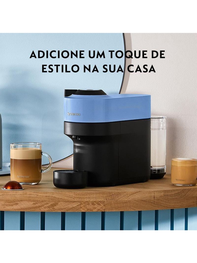 Cafeteira nespresso vertuo pop com kit boas-vindas – azul pacífico