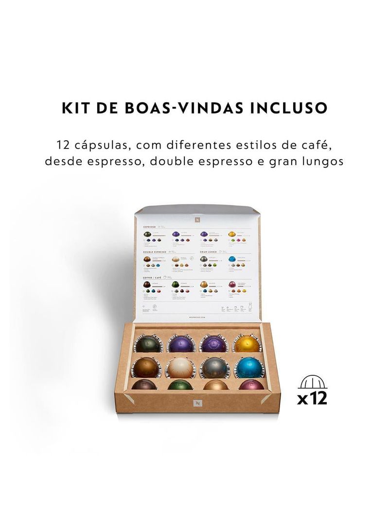 Cafeteira nespresso vertuo pop com kit boas-vindas – azul pacífico
