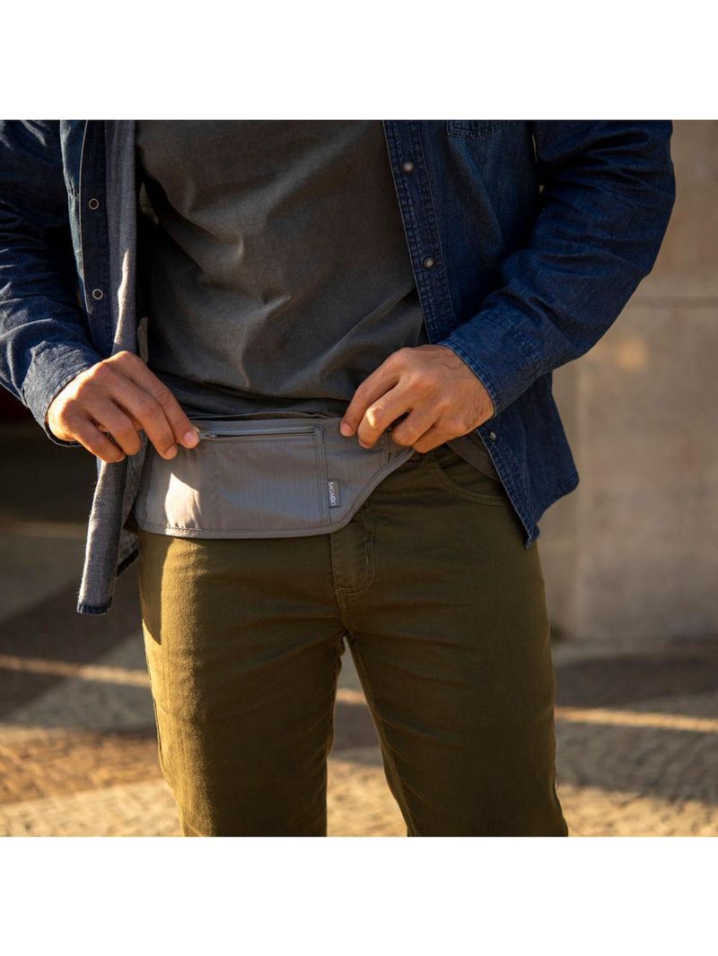 Porta dólar simples cinza