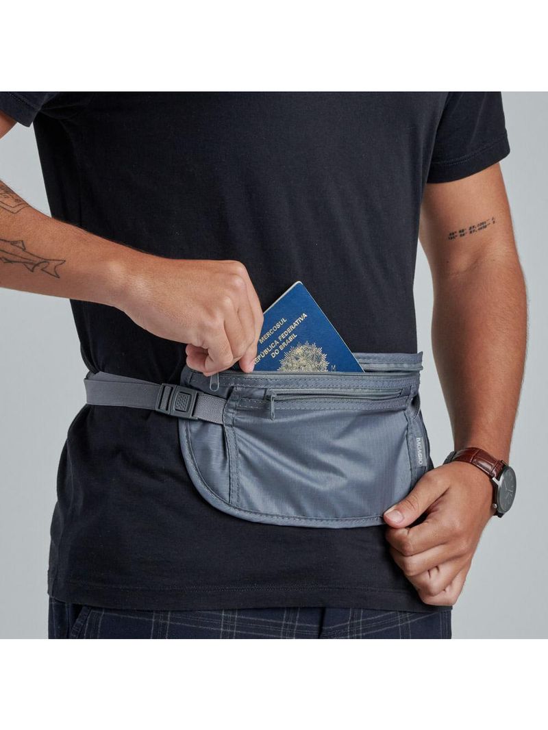 Porta dólar simples cinza