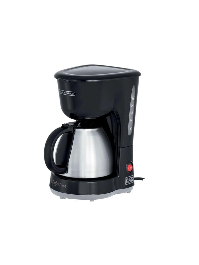 Cafeteira elétrica black+decker cm15 15 cafés jarra em inox preto 110v
