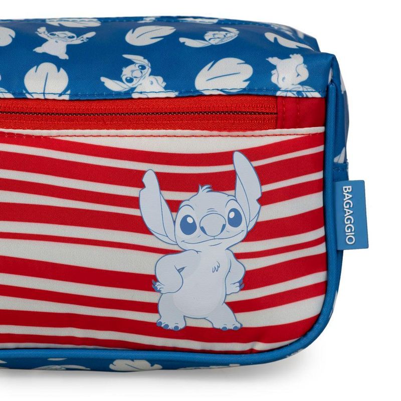 Necessaire escolar feminina stitch hapinnes azul