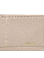 Nécessaire viagem feminina pequena recortes bege