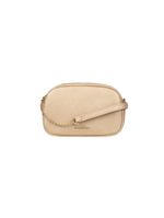 Mini bolsa feminina transversal com correntes dourada
