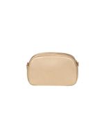 Mini bolsa feminina transversal com correntes dourada