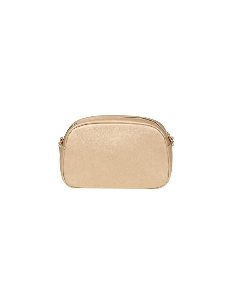 Mini bolsa feminina transversal com correntes dourada