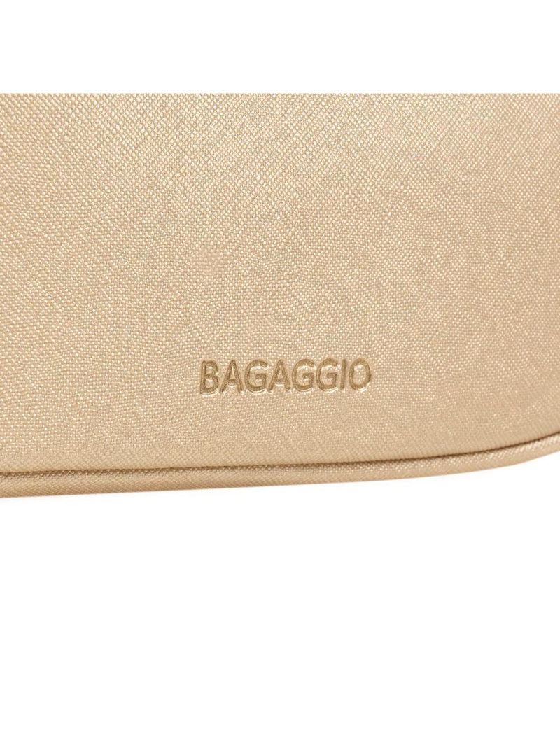 Mini bolsa feminina transversal com correntes dourada