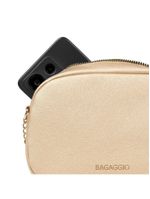 Mini bolsa feminina transversal com correntes dourada