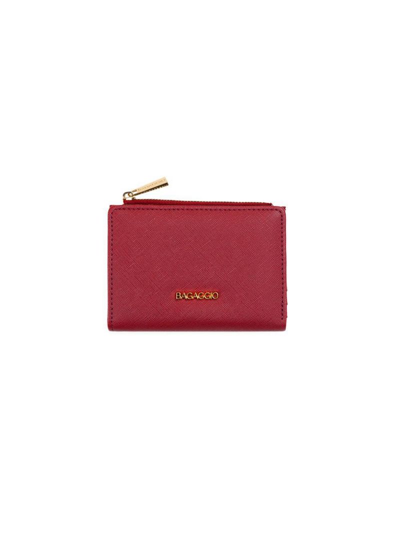 Carteira feminina média saffiano vermelha