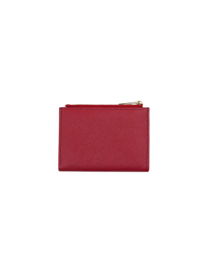 Carteira feminina média saffiano vermelha