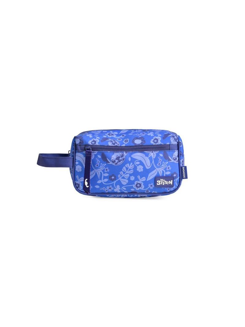 Nécessaire feminina basica stitch bloom azul escuro