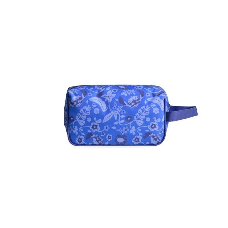 Nécessaire feminina basica stitch bloom azul escuro
