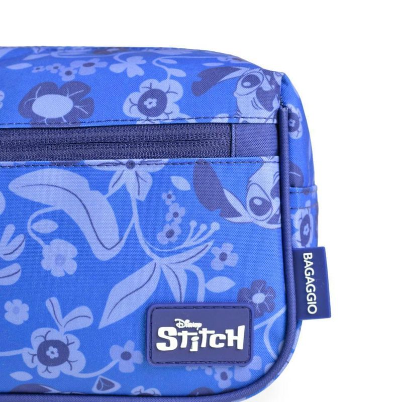 Nécessaire feminina basica stitch bloom azul escuro