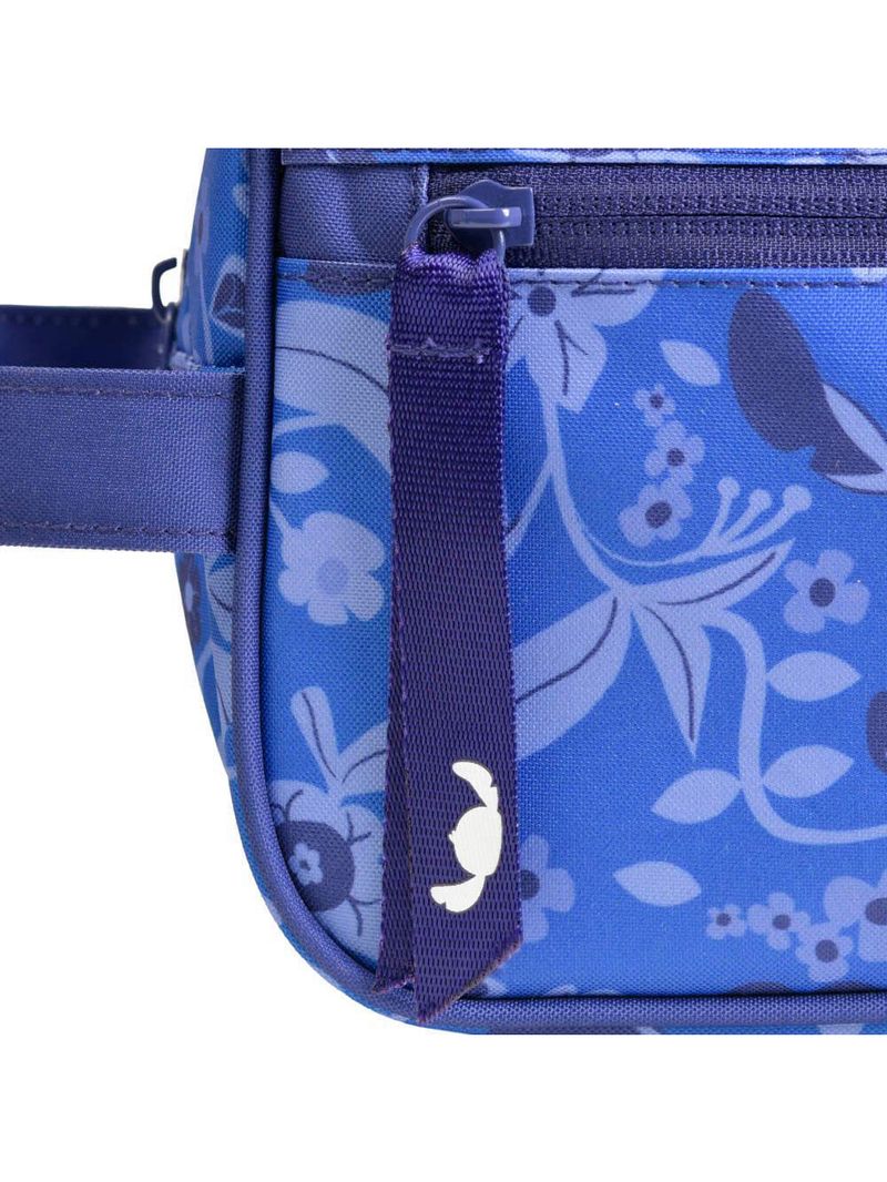 Nécessaire feminina basica stitch bloom azul escuro