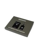 Kit etiqueta e porta passaporte travel cinza