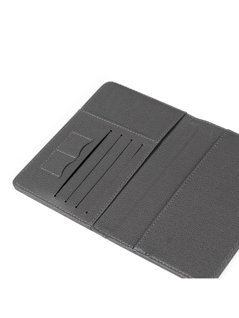 Kit etiqueta e porta passaporte travel cinza